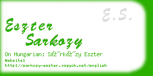 eszter sarkozy business card
